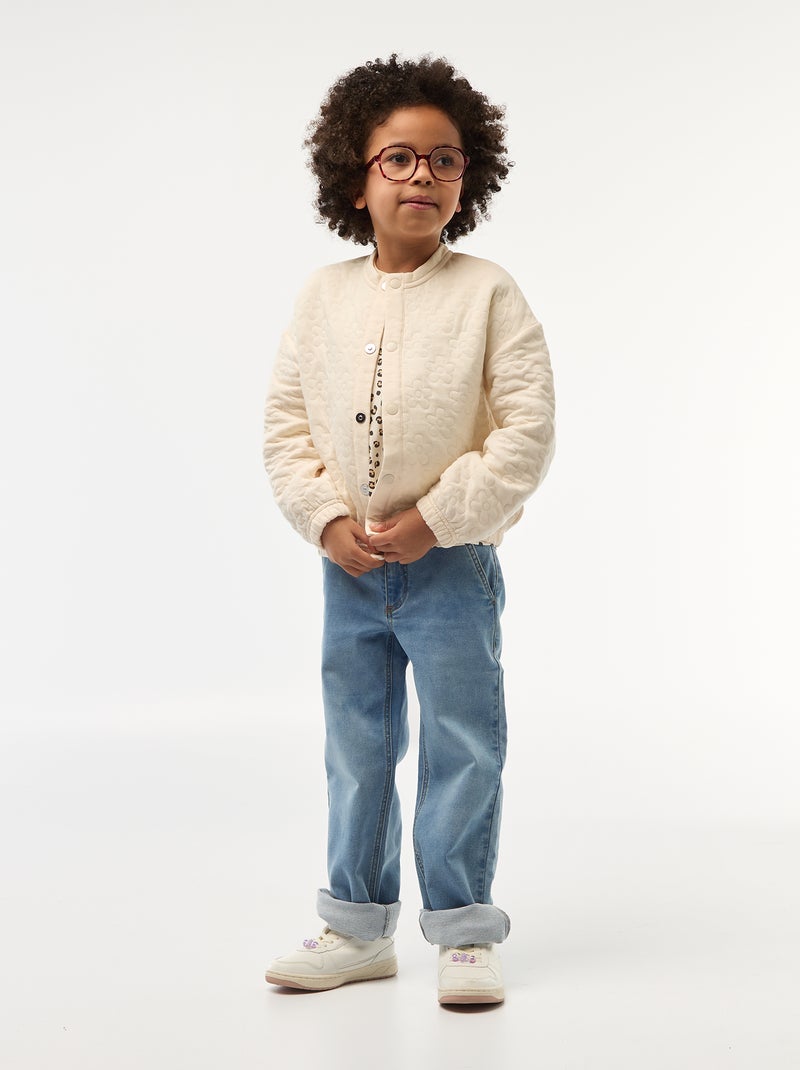 Sweat uni effet molletonné - Collection facile à enfiler Beige - Kiabi