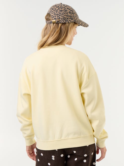 Sweat uni en molleton chaud - Kiabi