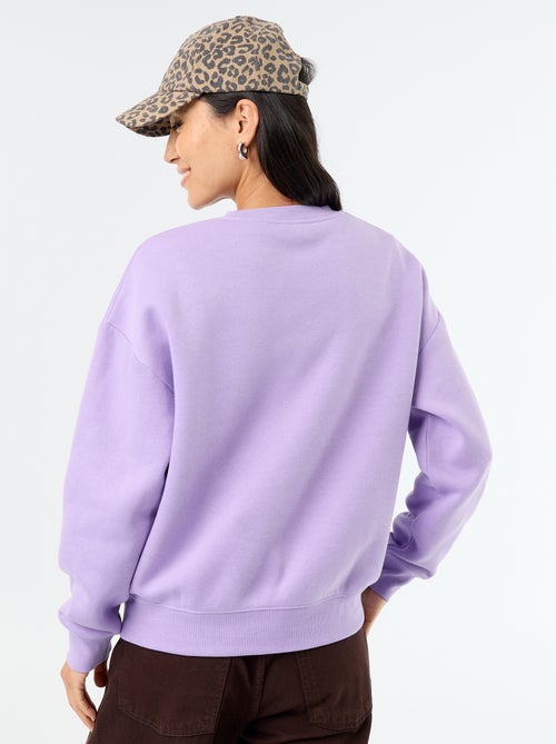 Sweat uni en molleton chaud - Kiabi