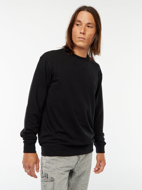 Sweat uni en molleton léger - Kiabi