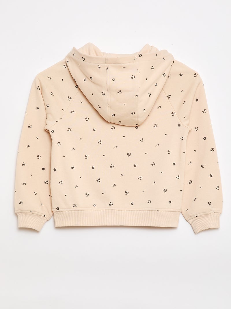 Sweat zippé à capuche - Collection facile à enfiler Beige - Kiabi