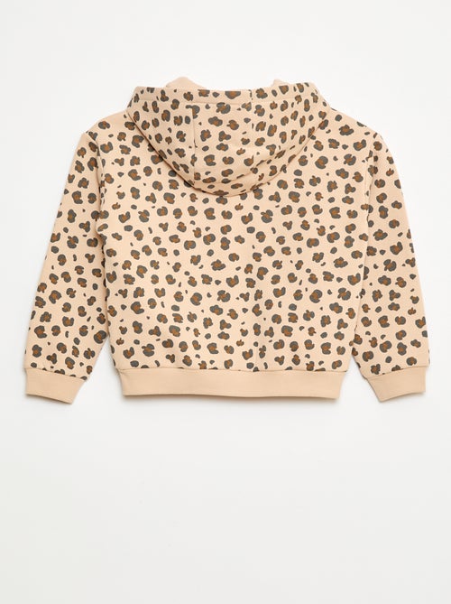 Sweat zippé à capuche avec imprimé all over - Kiabi