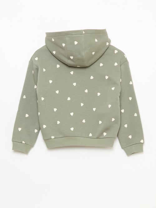 Sweat zippé à capuche avec imprimé all over - Kiabi