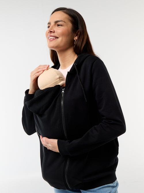 Sweat zippé à capuche d'allaitement - Kiabi
