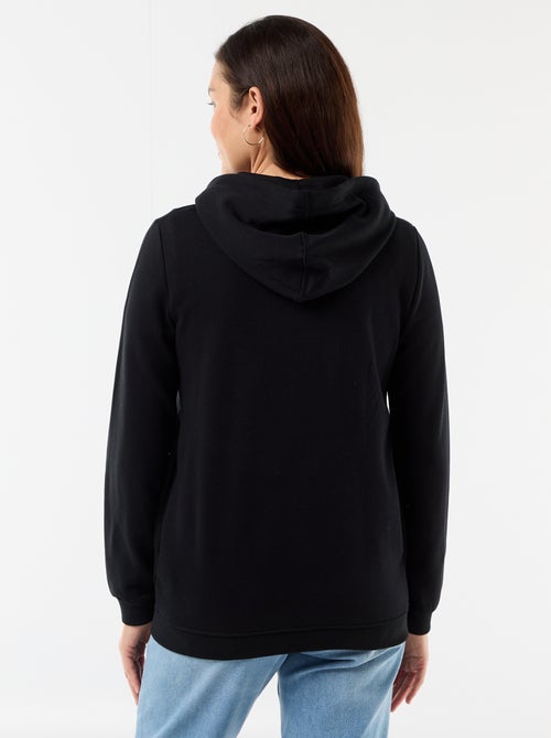 Sweat zippé à capuche d'allaitement - Kiabi