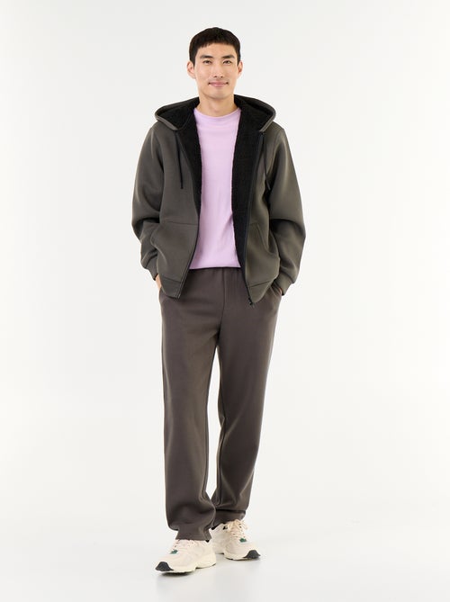 Sweat zippé à capuche en néoprène - Kiabi