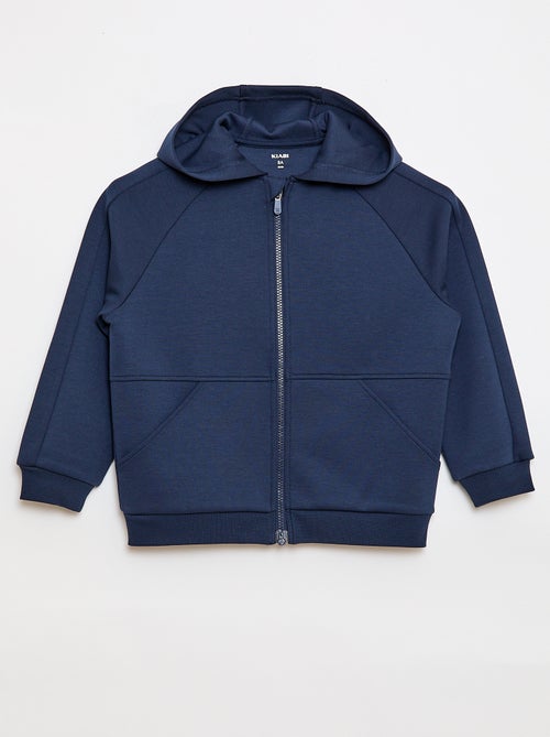 Sweat zippé avec col capuche - collection facile à enfiler - Kiabi