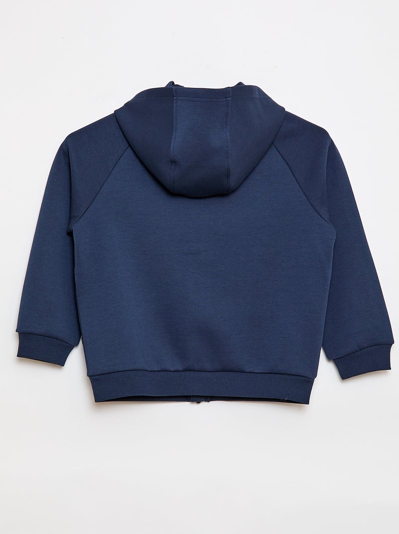 Sweat zippé avec col capuche - collection facile à enfiler Bleu - Kiabi