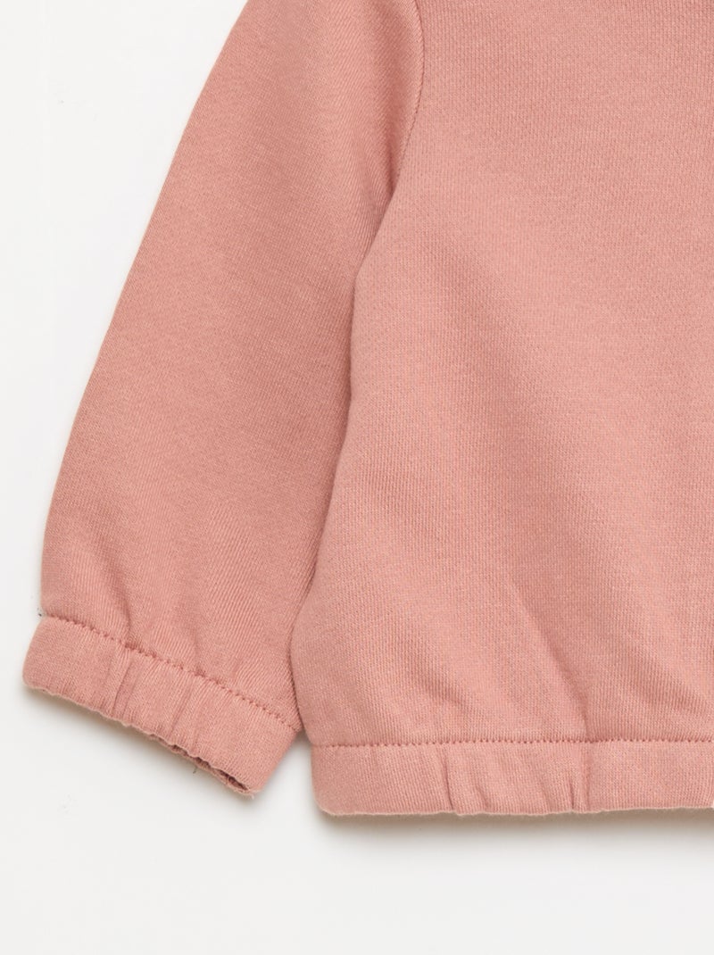 Sweat zippé en french terry Rose - Kiabi