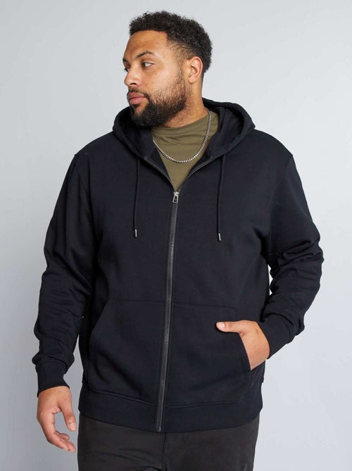 Sweat zippé en molleton à capuche - Kiabi