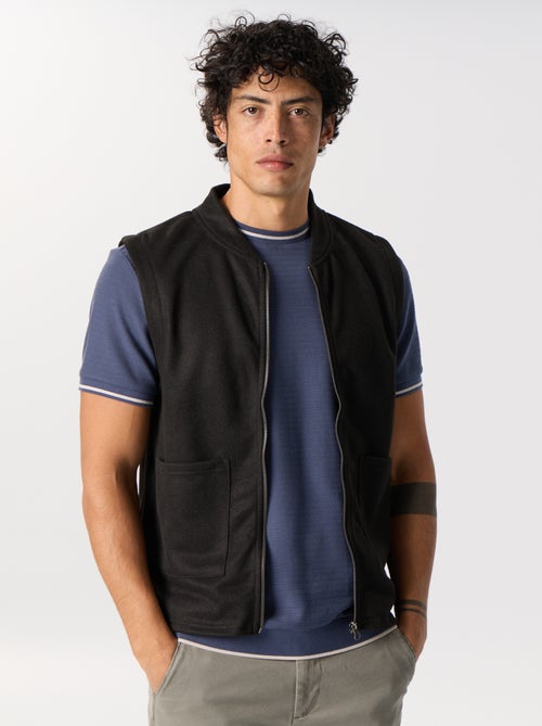 Sweat zippé sans manches - Kiabi