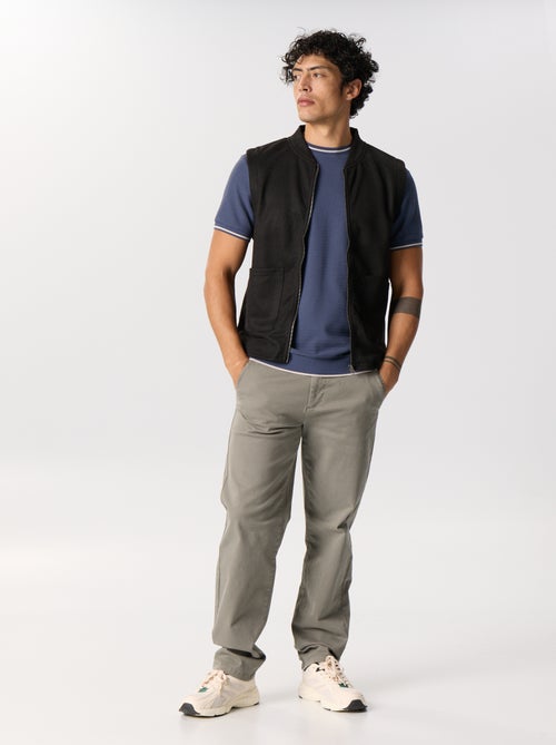 Sweat zippé sans manches - Kiabi