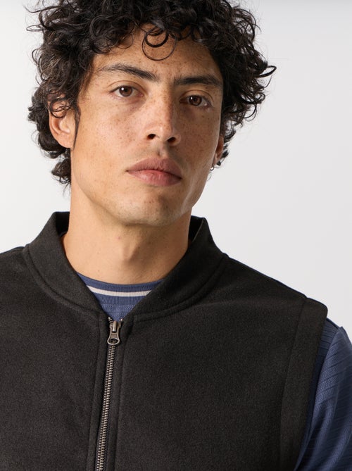 Sweat zippé sans manches - Kiabi