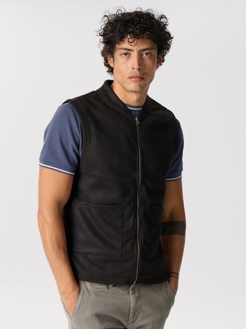 Sweat zippé sans manches - Kiabi