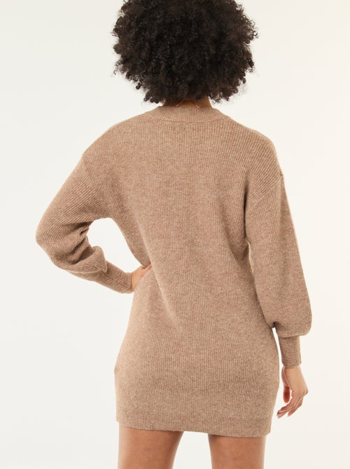 Sweater dress with gold buttons - Kiabi