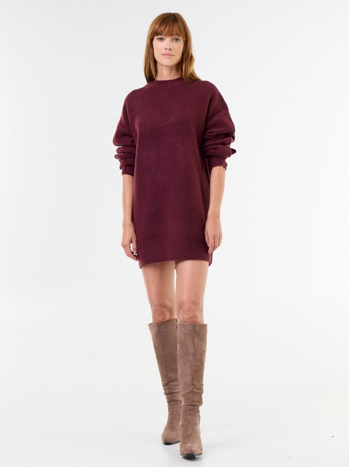 Sweater dress with hammered buttons - Kiabi