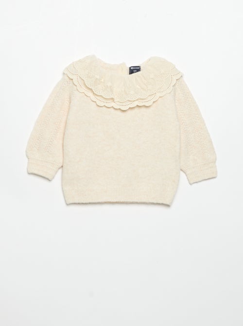 Sweater with decorative double collar - Kiabi Sweater with decorative double collar - Kiabi