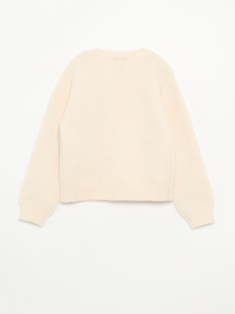 Sweater with rope knots Beige - Kiabi