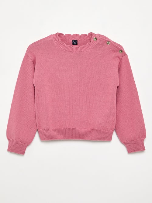 Sweater with shoulder button opening - Kiabi