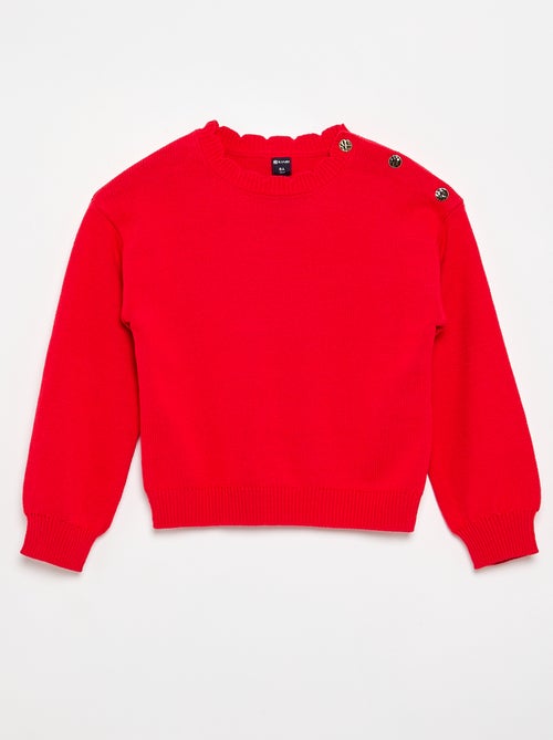 Sweater with shoulder button opening - Kiabi