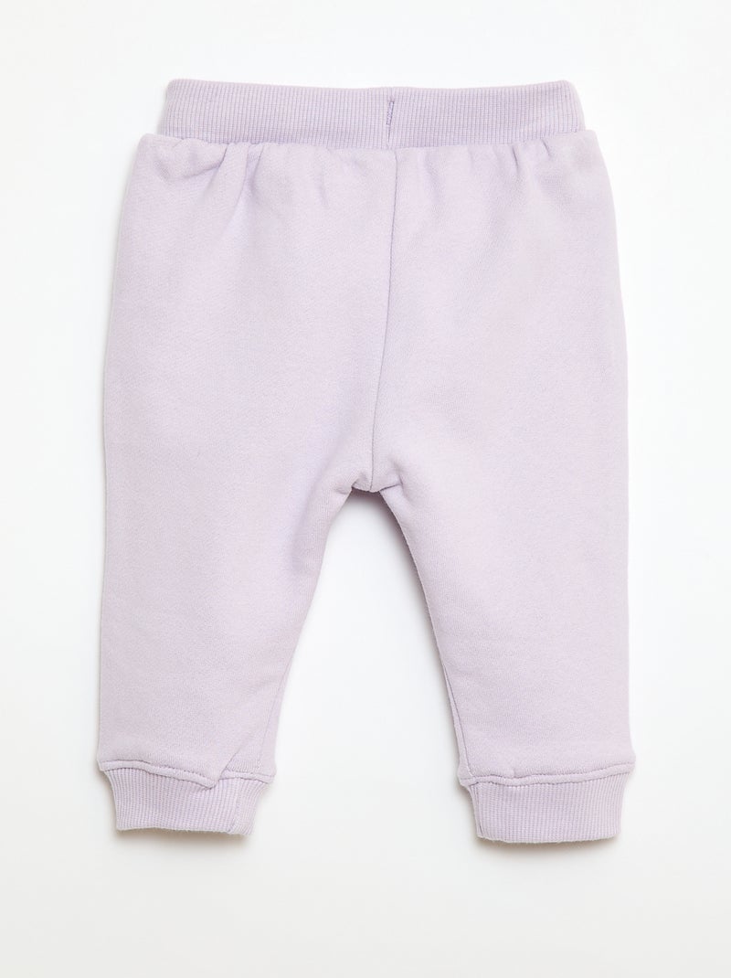 Sweatshirt and Fancy Joggers Set Purple - Kiabi