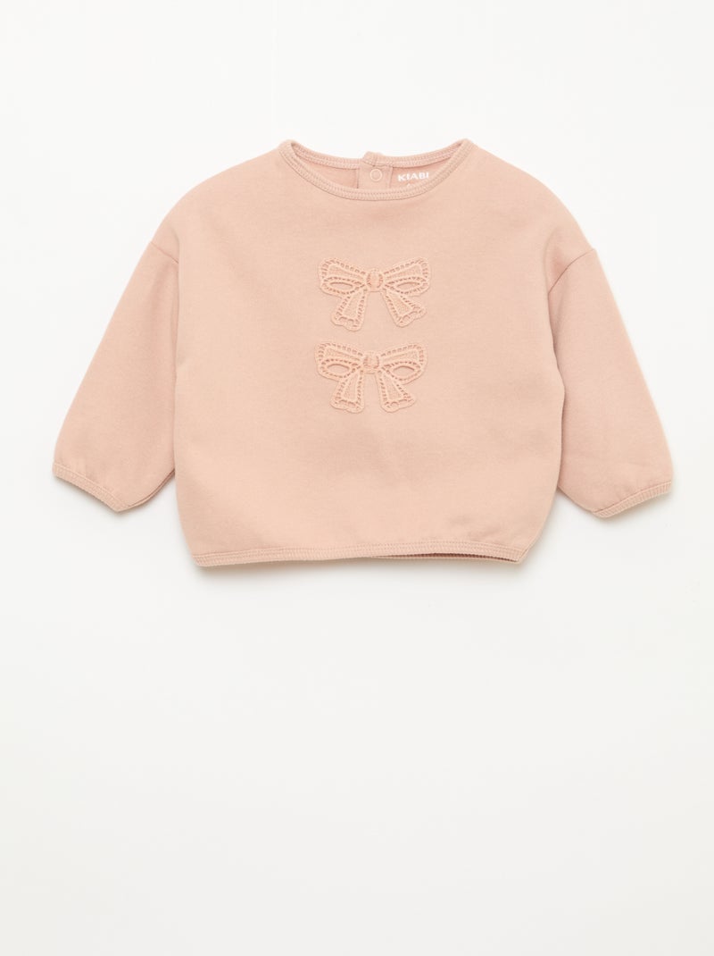 Sweatshirt and patterned joggers set Pink - Kiabi