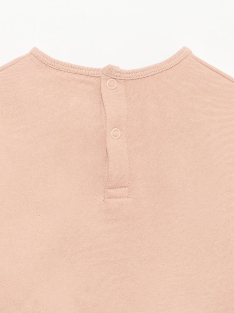 Sweatshirt and patterned joggers set Pink - Kiabi