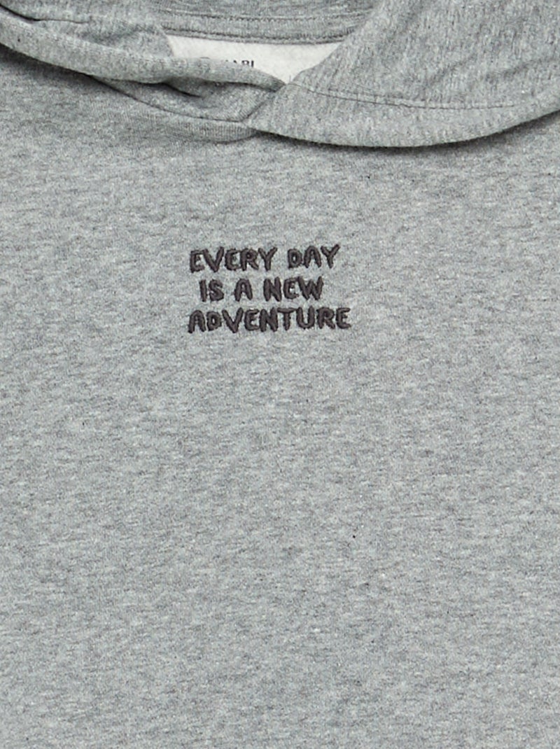 Sweatshirt and T-shirt Jogging Set - 2 Pieces Grey - Kiabi