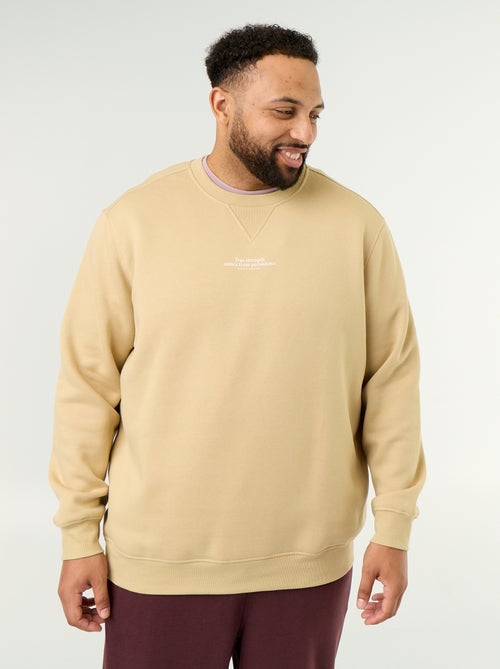 Sweatshirt aus Fleece mit Aufschrift - Kiabi