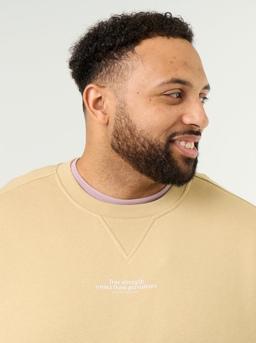 Sweatshirt aus Fleece mit Aufschrift - Kiabi