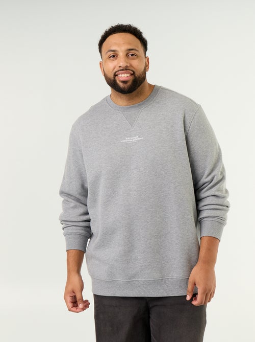 Sweatshirt aus Fleece mit Aufschrift - Kiabi
