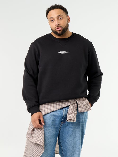 Sweatshirt aus Fleece mit Aufschrift - Kiabi