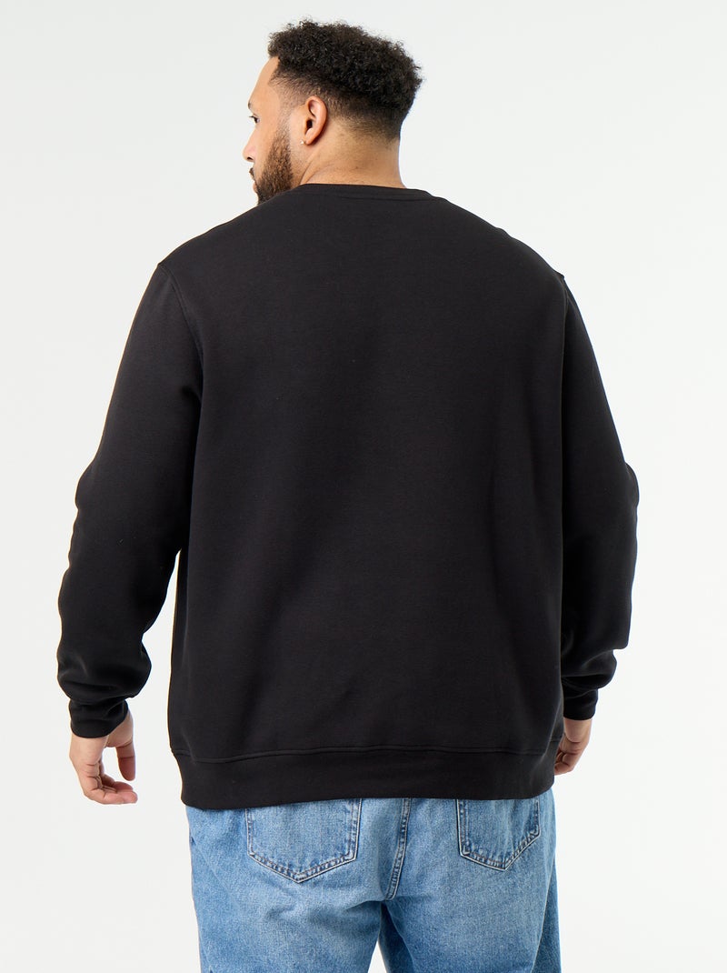 Sweatshirt aus Fleece mit Aufschrift Noir - Kiabi