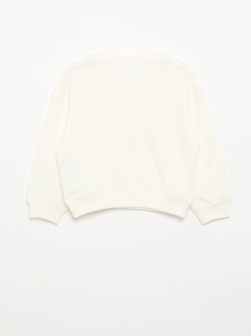 Sweatshirt aus French Terry mit Stickereien - Kiabi