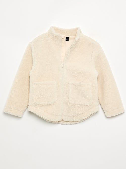 Sweatshirt aus Teddyfleece mit Stehkragen - Kiabi