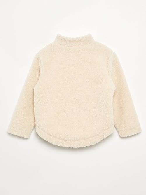 Sweatshirt aus Teddyfleece mit Stehkragen - Kiabi