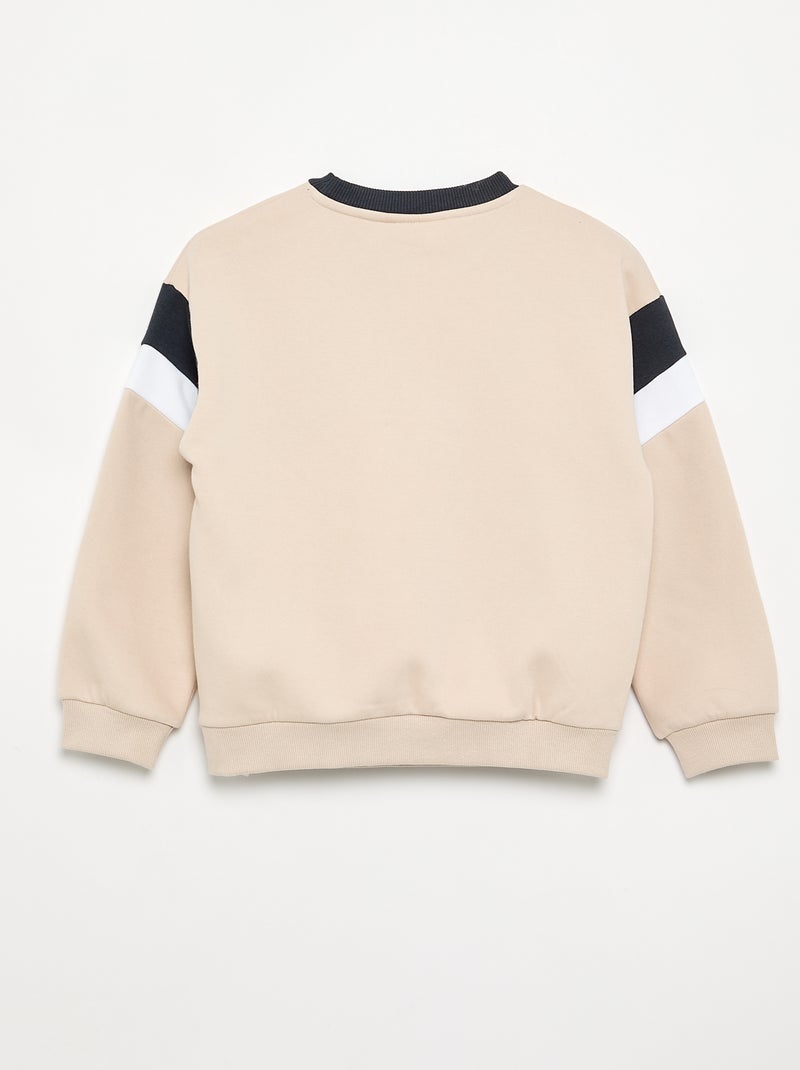 Sweatshirt 'Bluey' mit Kontrastkragen Beige - Kiabi