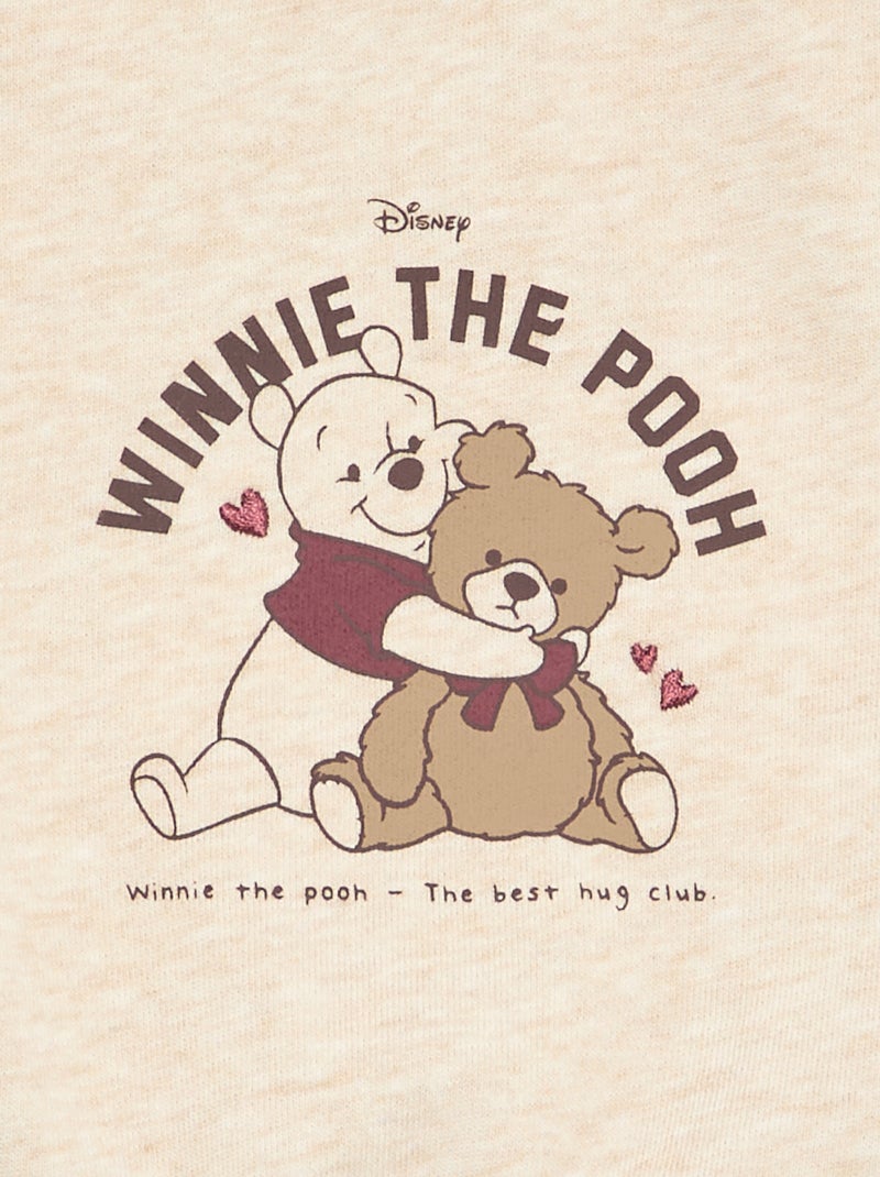 Sweatshirt "Disney" aus ungebürstetem Fleece Beige - Kiabi