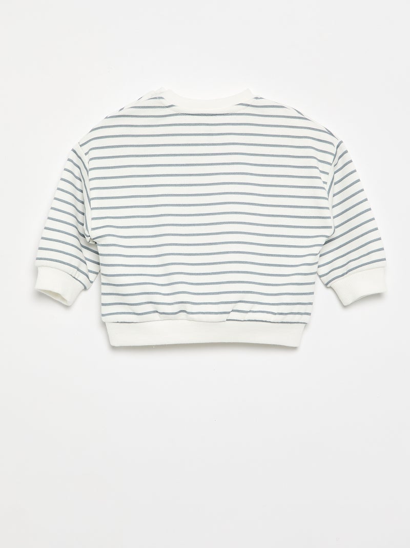 Sweatshirt "Disney" aus ungebürstetem Molton Weiß - Kiabi