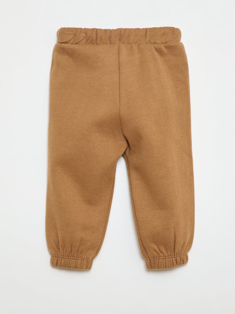 Sweatshirt fabric joggers Beige - Kiabi
