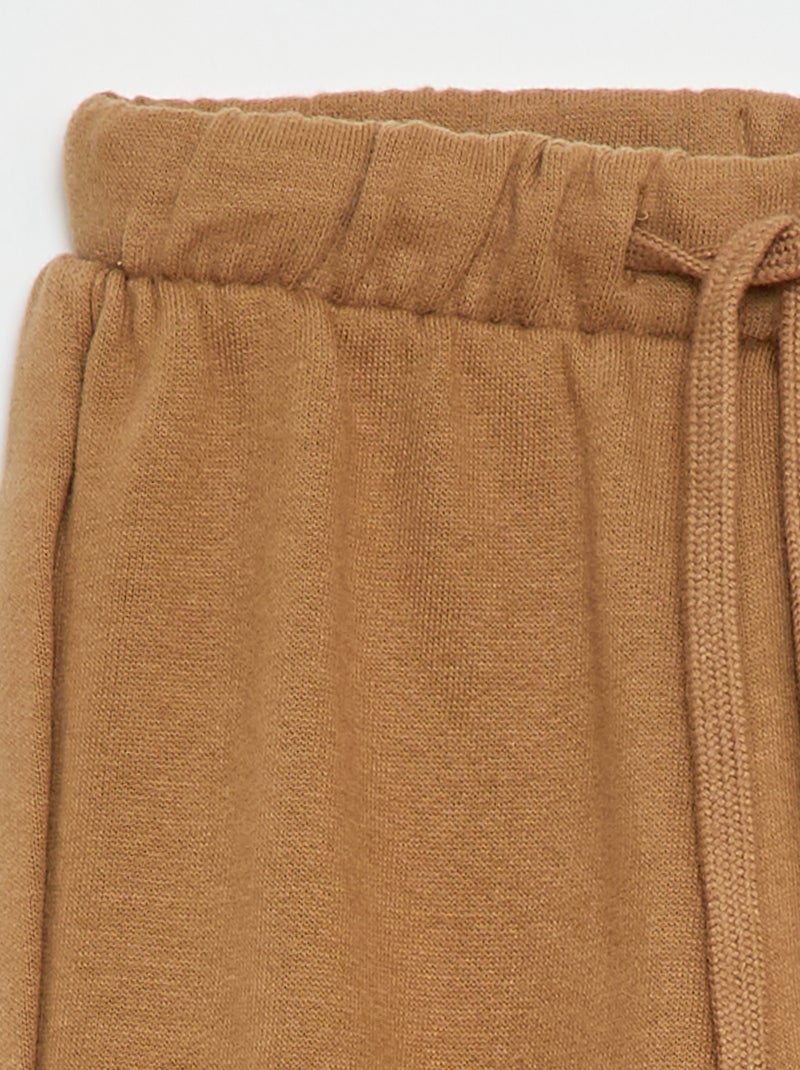 Sweatshirt fabric joggers Beige - Kiabi