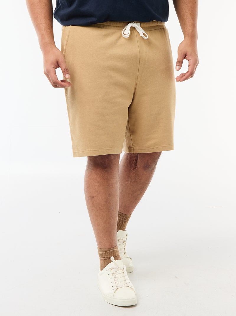 Sweatshirt fabric shorts Beige - Kiabi