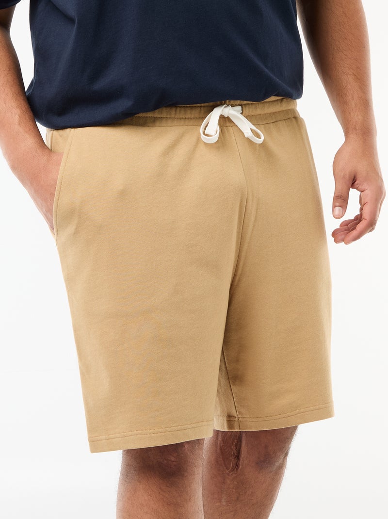 Sweatshirt fabric shorts Beige - Kiabi