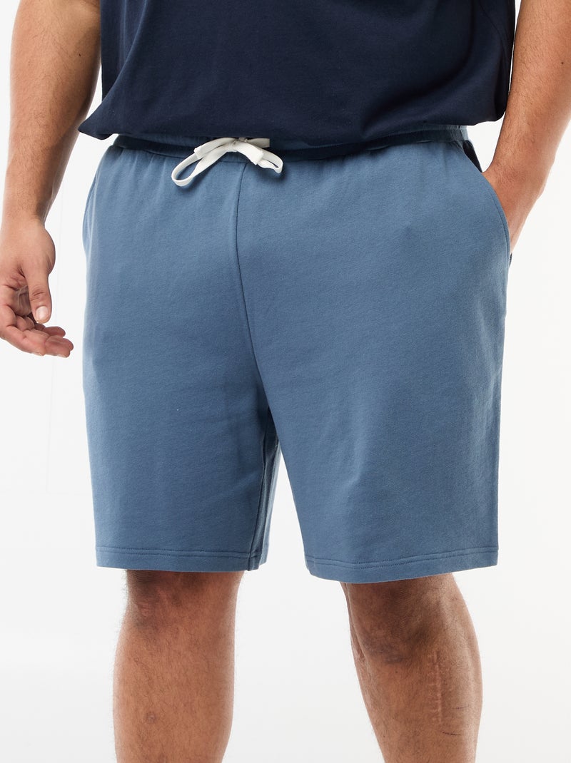 Sweatshirt fabric shorts Blue - Kiabi
