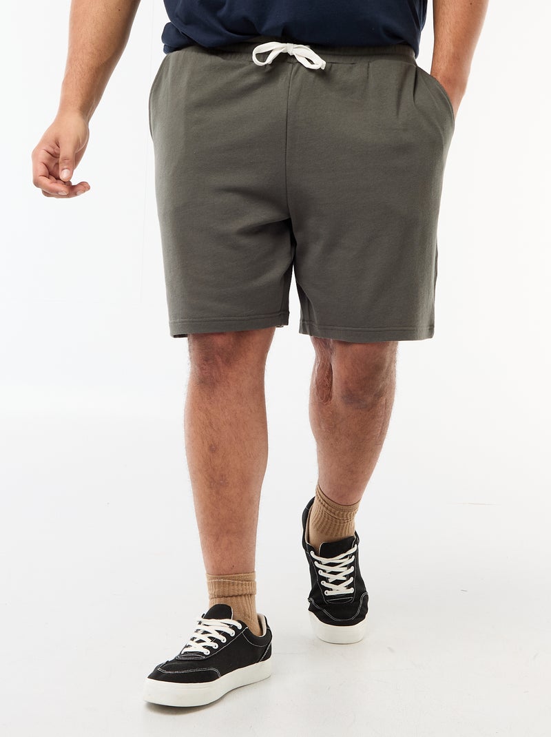 Sweatshirt fabric shorts Khaki - Kiabi