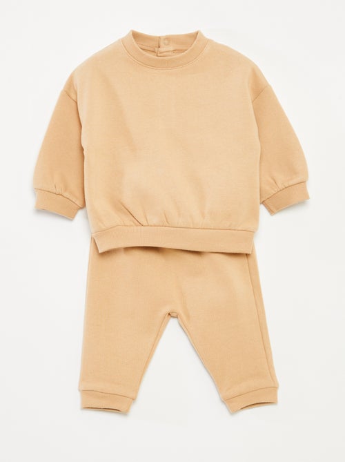 Sweatshirt fabric sweater + trousers set - 2-piece set - Kiabi