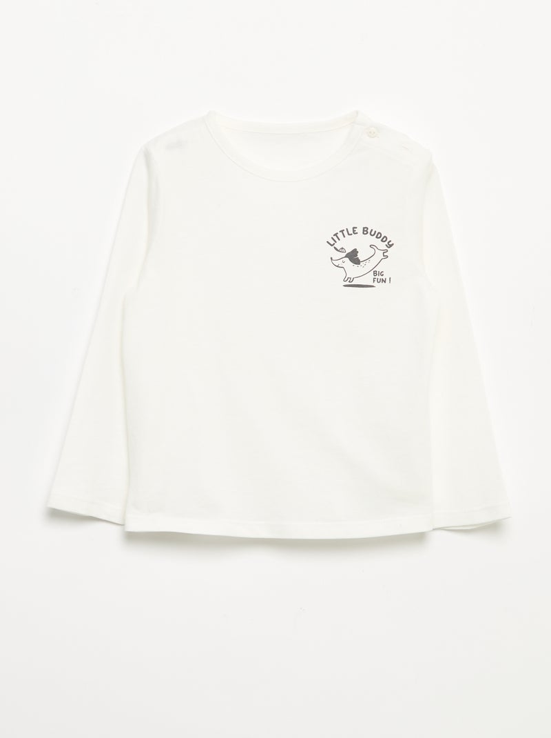 Sweatshirt + Joggers + T-shirt Set - 3 Pieces Beige - Kiabi