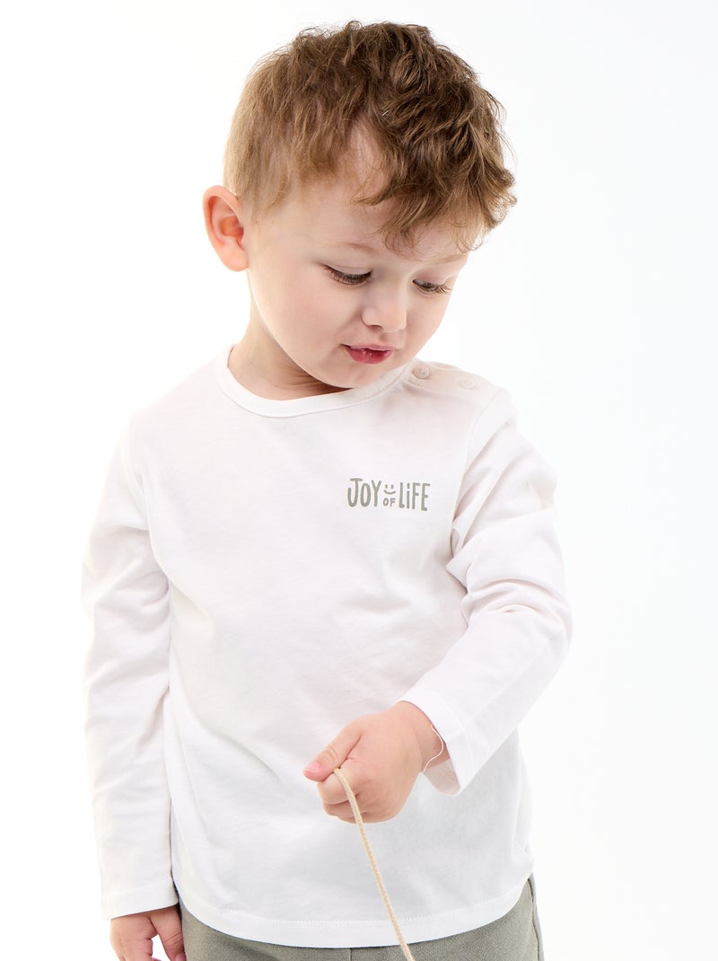 Sweatshirt + Joggers + T-shirt Set - 3 Pieces Khaki - Kiabi
