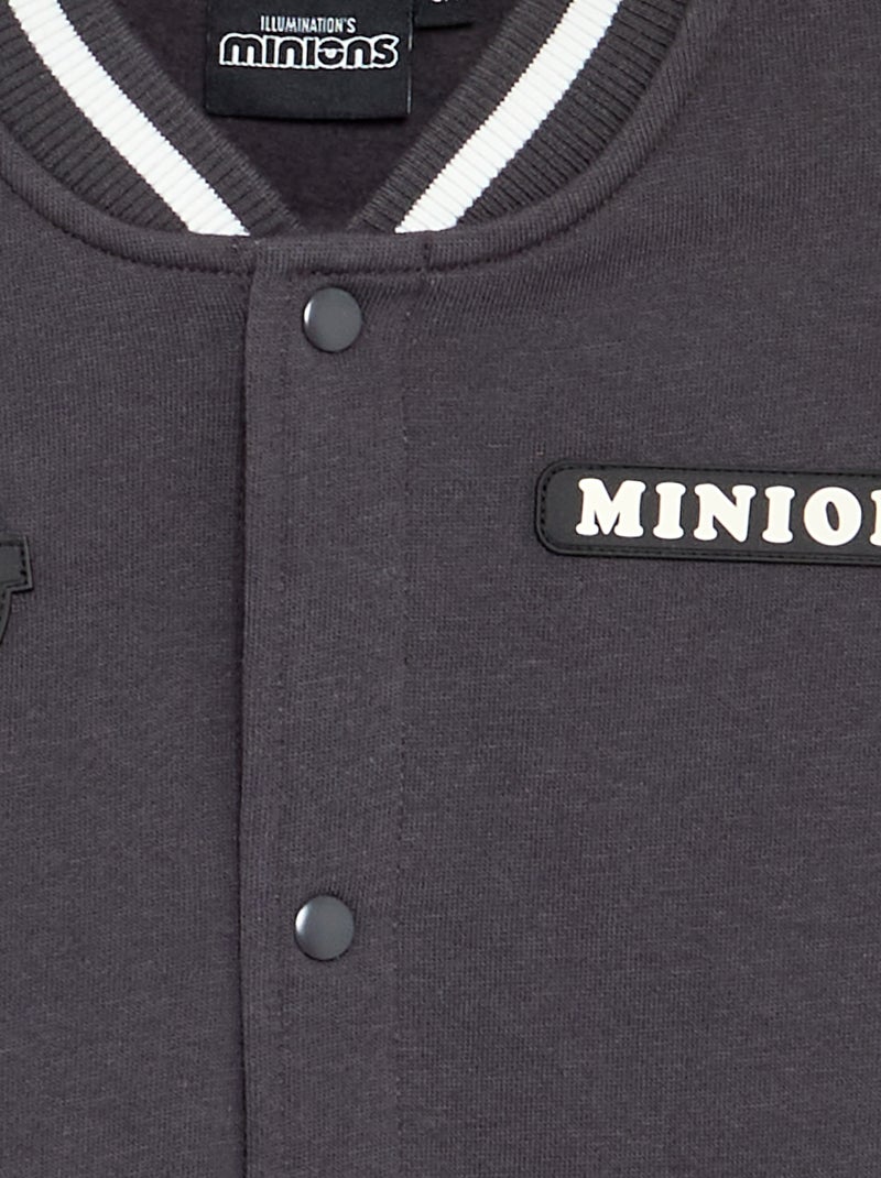 Sweatshirt mit Knöpfen 'Minions' aus Molton Schwarz - Kiabi