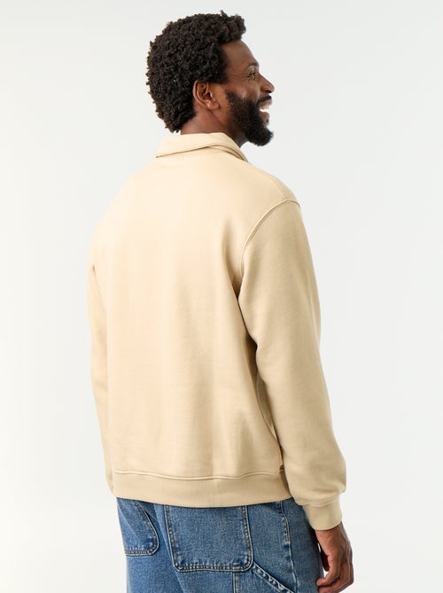 Sweatshirt mit Polokragen aus Molton - Kiabi